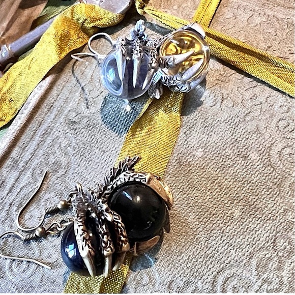 Dragon Claw Earrings DND player Gothic - Picture 14 of 15